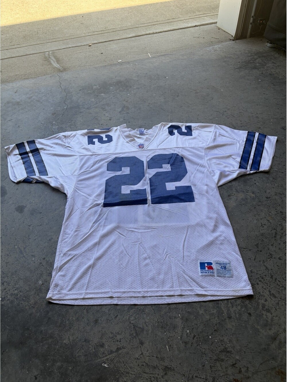Vintage 90s Dallas Cowboys Emmitt Smith Russell Athletic NFL Football Jersey #22